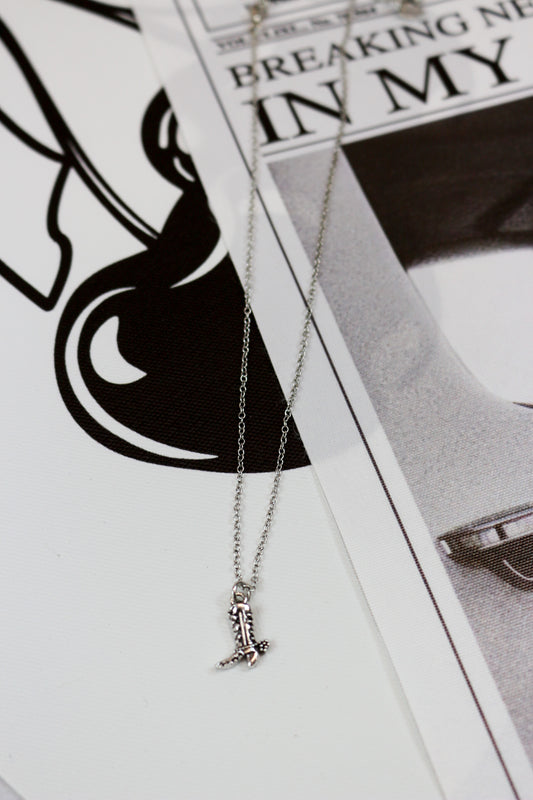 Women's Justin Silver Boot Necklace