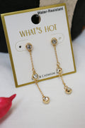 Clear Crystal Chain Drop Earring