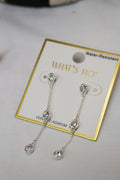 Clear Crystal Chain Drop Earring
