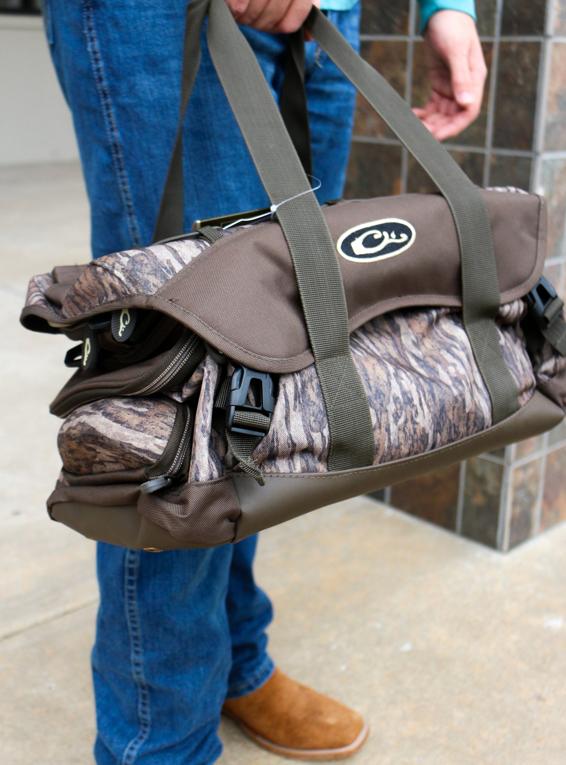 Drake Youth Camo Daypack Old School Green