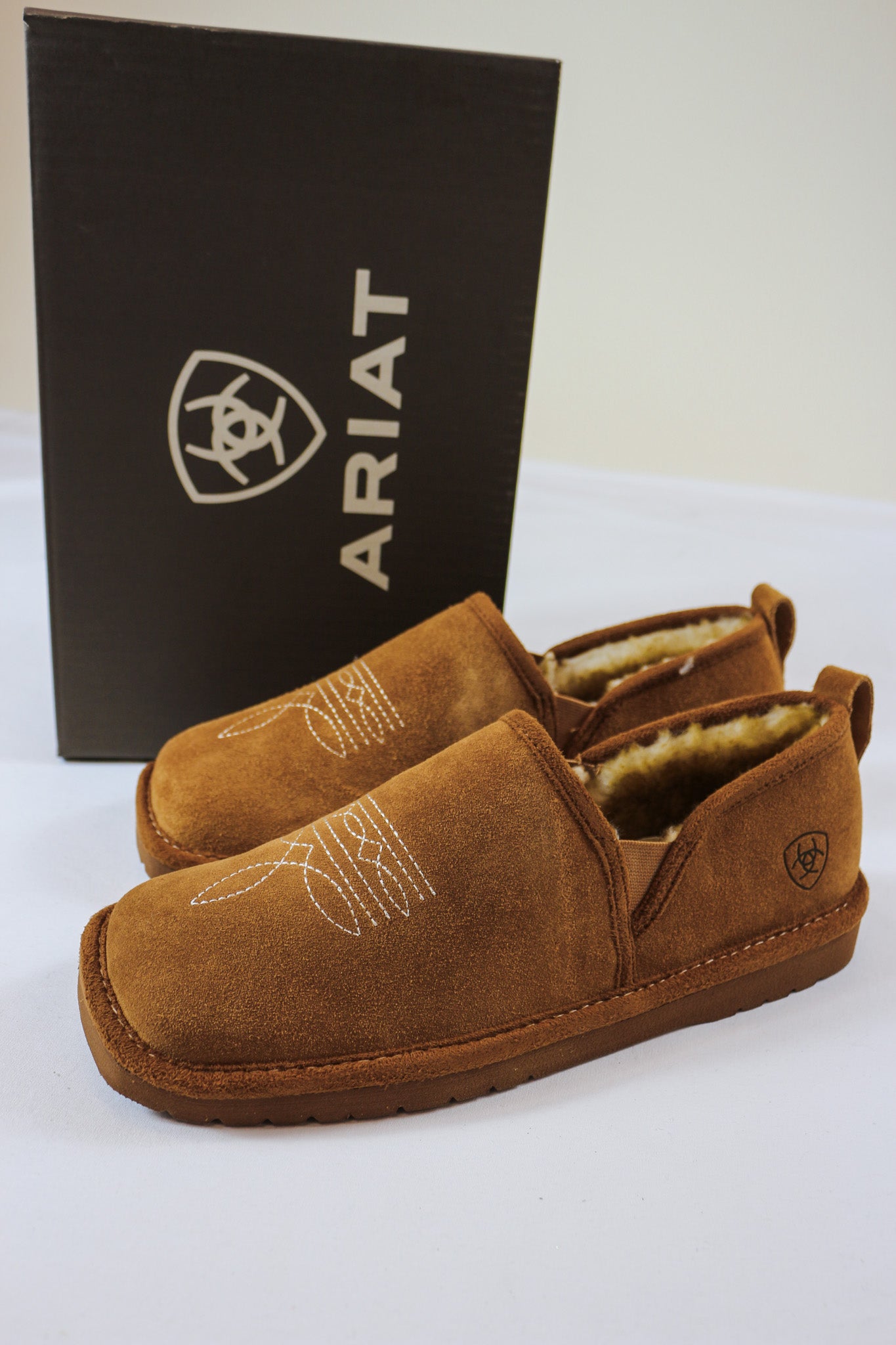 Men's Ariat Chestnut Lasso Square Toe Slipper