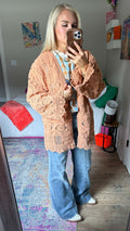 Brush It Off Crochet Knit Cardigan