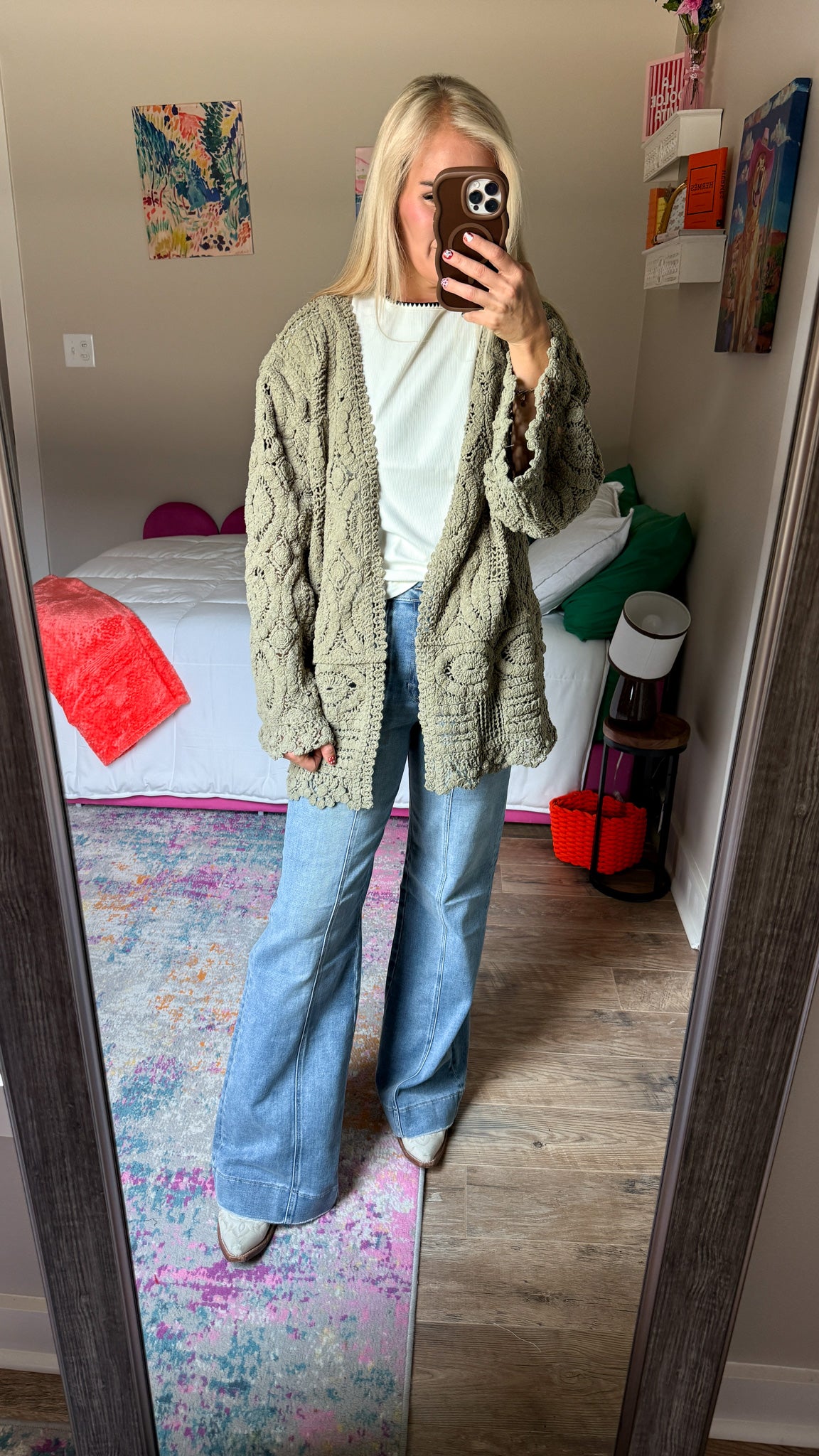 Brush It Off Crochet Knit Cardigan