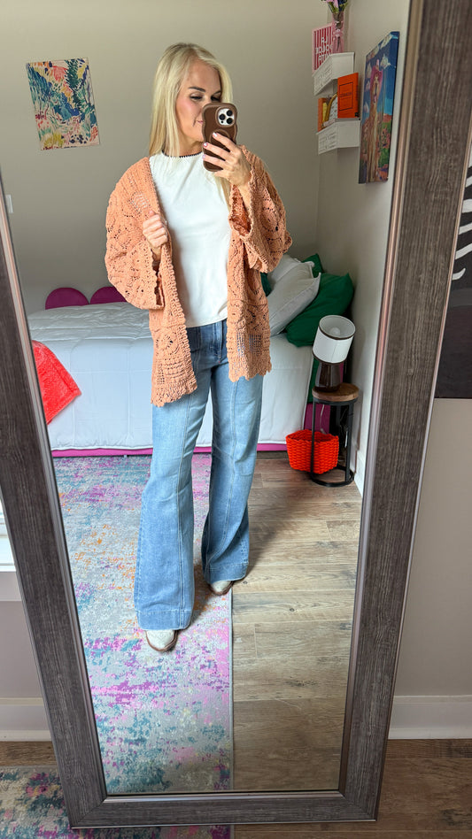 Brush It Off Crochet Knit Cardigan -2 Colors