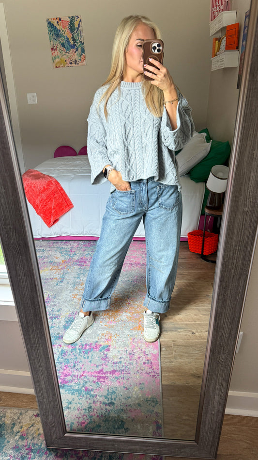 New Chapter Heather Grey Knit Sweater