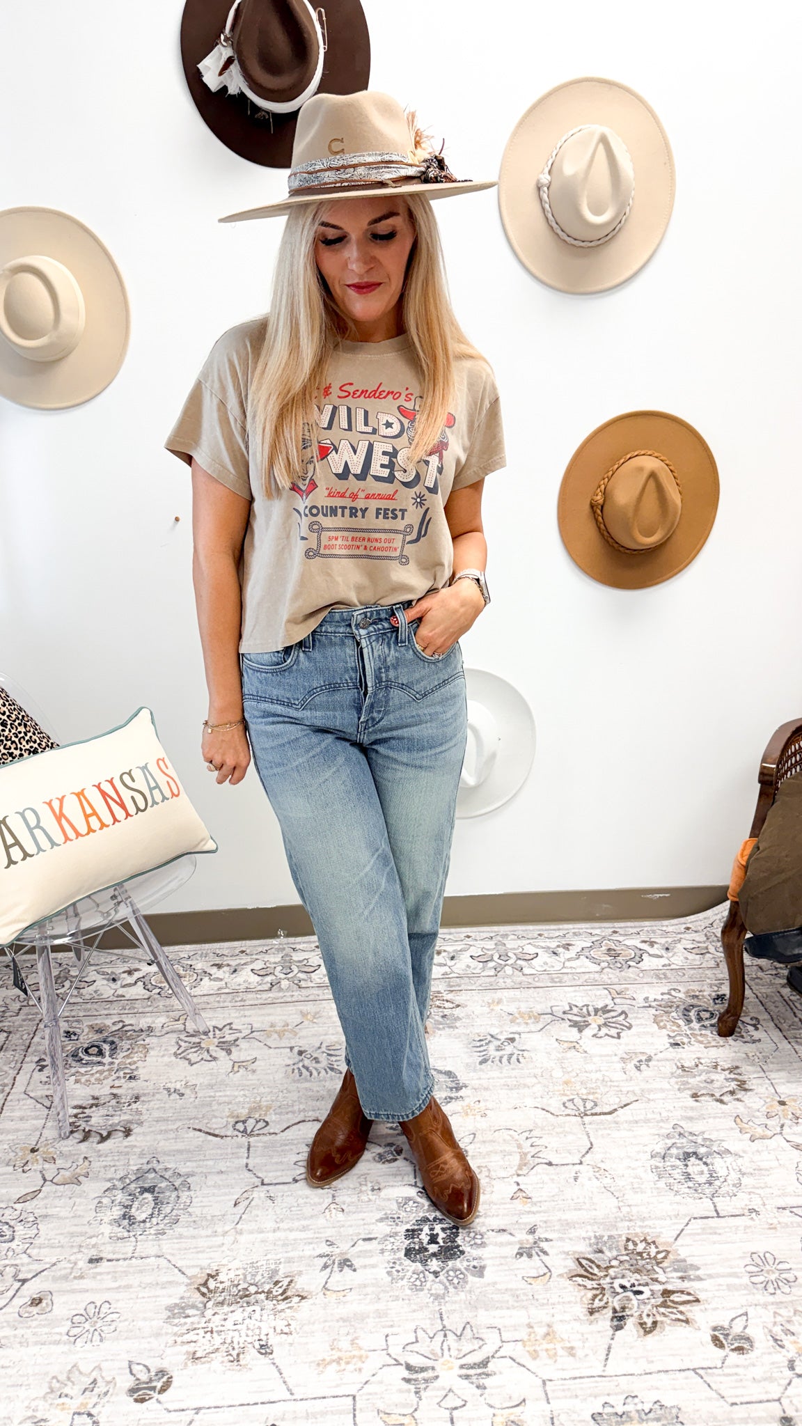 Sendero x Ariat Wild West Country Fest Tan Tee