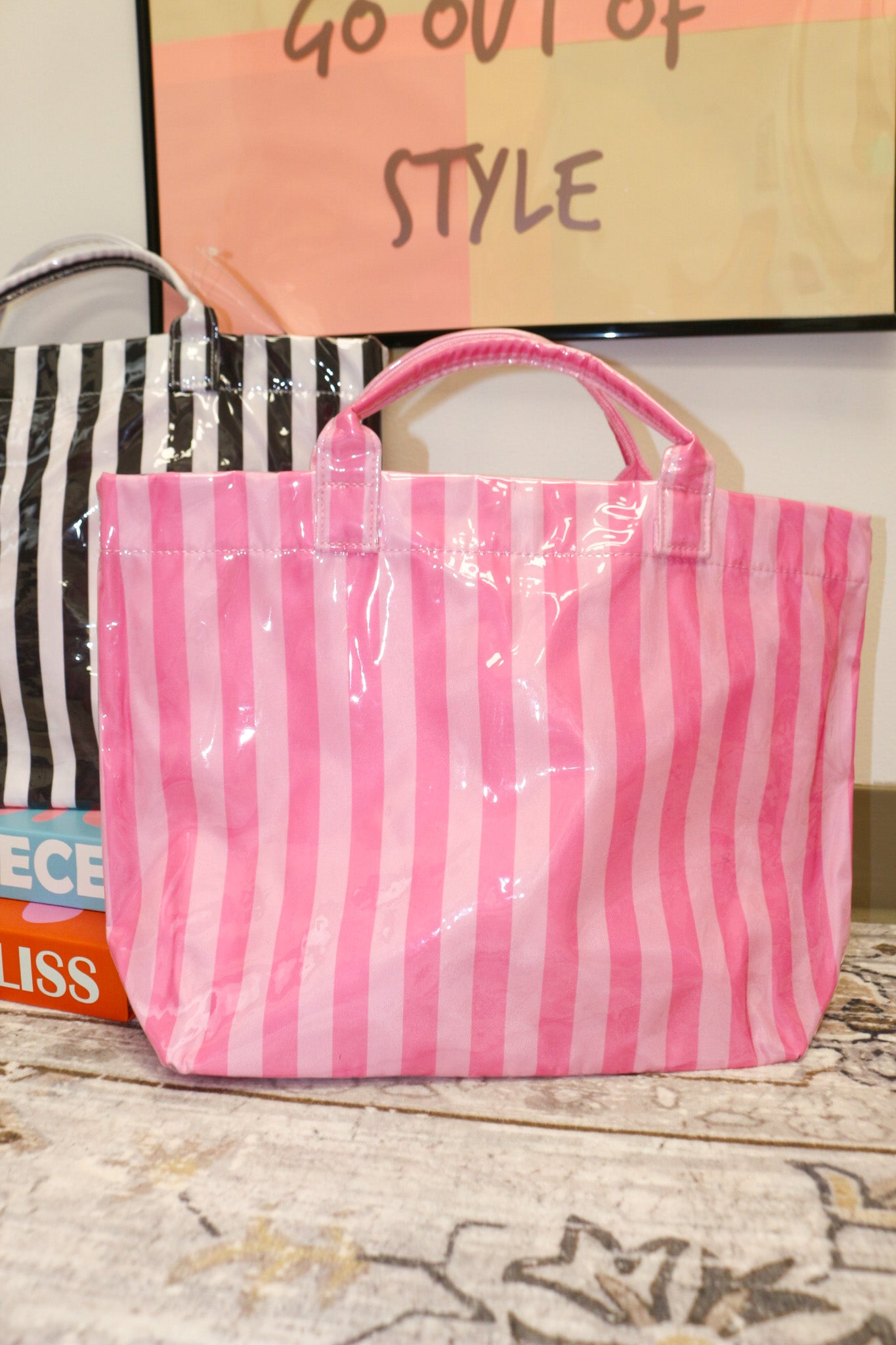 Large Stripe Tote Bag