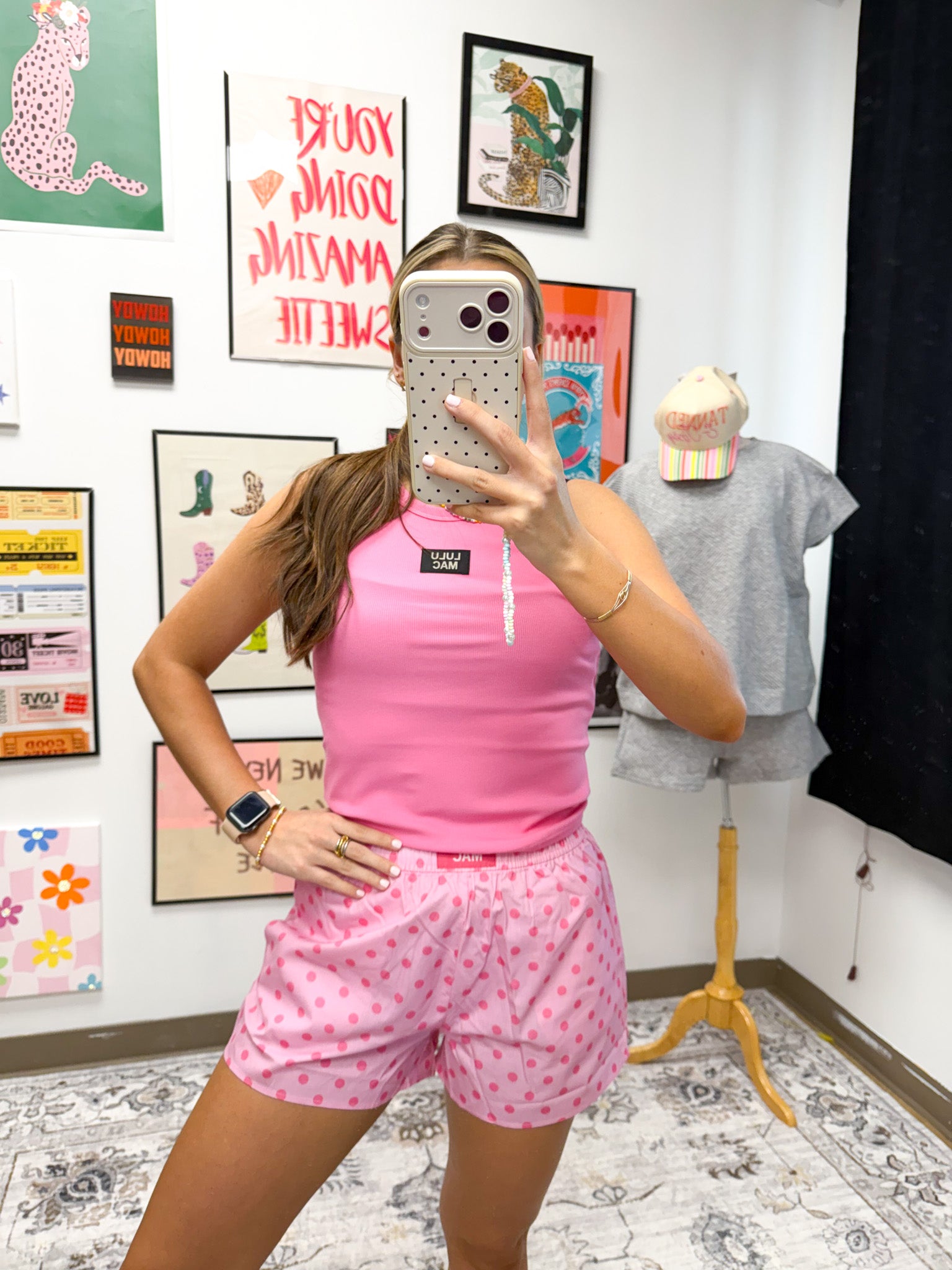 Youth Pink Polka Dot Boxer Shorts | Girls Boutique Shorts – Dales