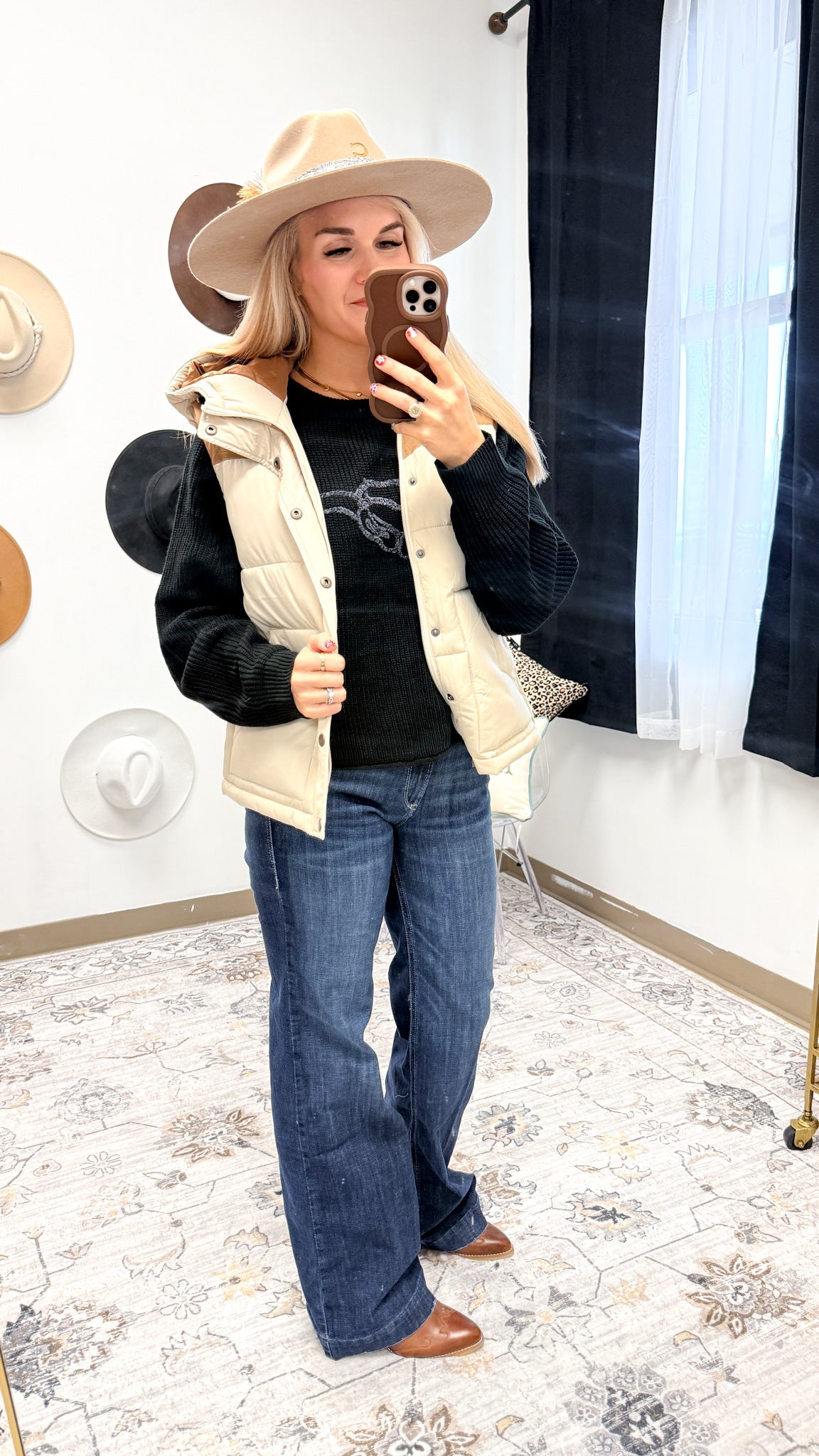 Women's Ariat Oyster Grey Frontier Puffer Vest