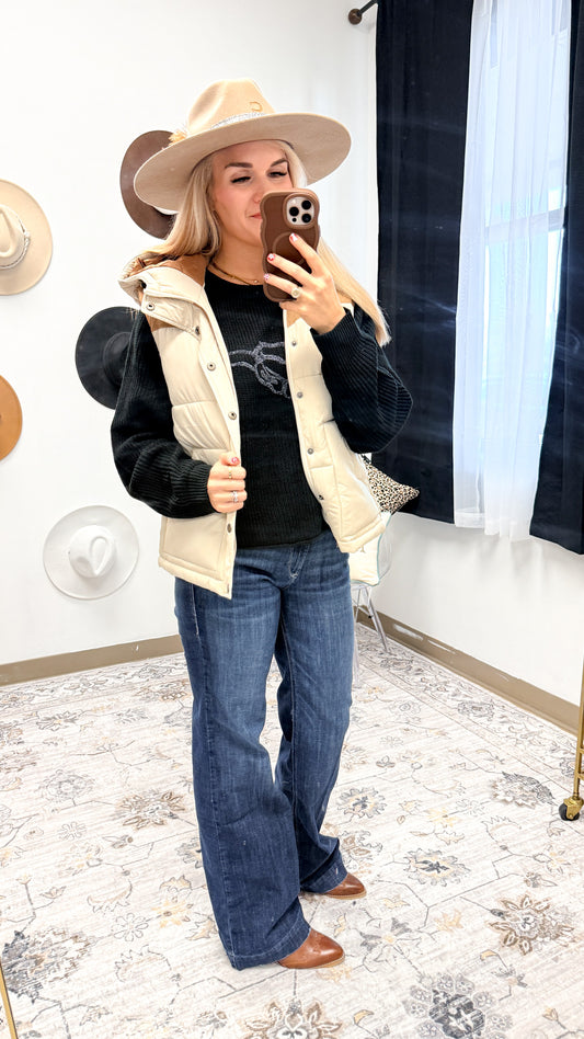 Women's Ariat Oyster Grey Frontier Puffer Vest