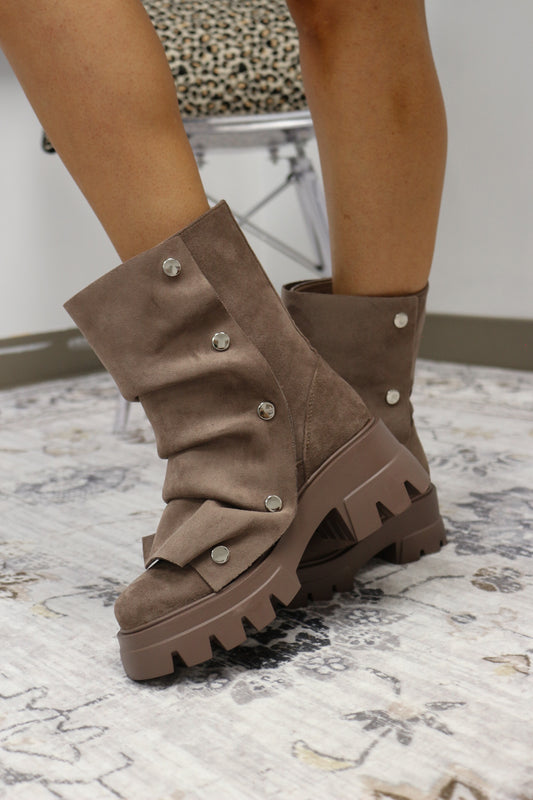 Bharti Cocoa Suede Adjustable Azalea Wang Boots