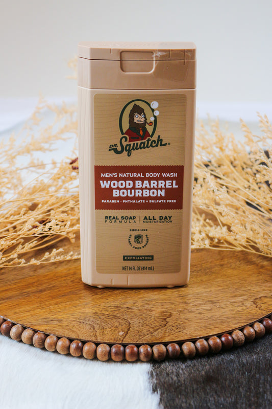 Wood Barrel Bourbon Exfoliating Body Wash