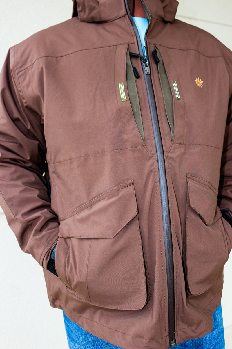 Brown Heavyweight Windproof/Waterproof G3 Flex 3-N-1 Jacket With Hood