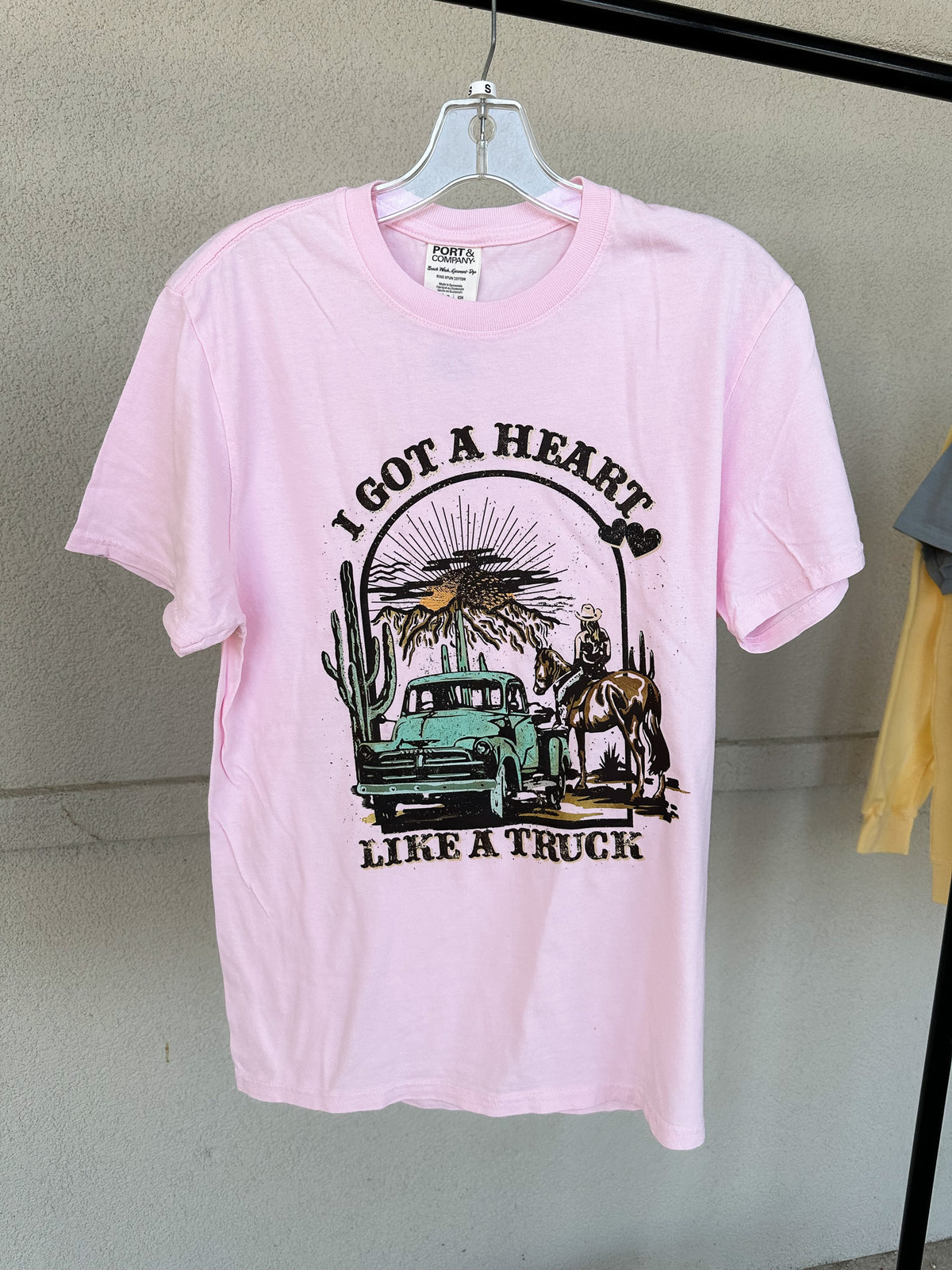 Heart Like A Truck Pink Graphic Tee