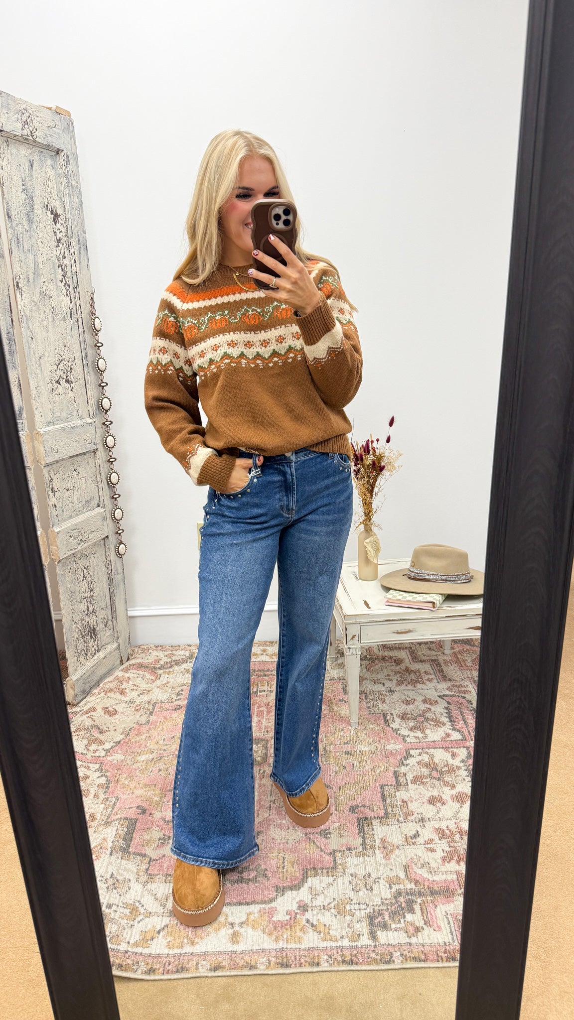 Pumpkin Patching Brown Sweater