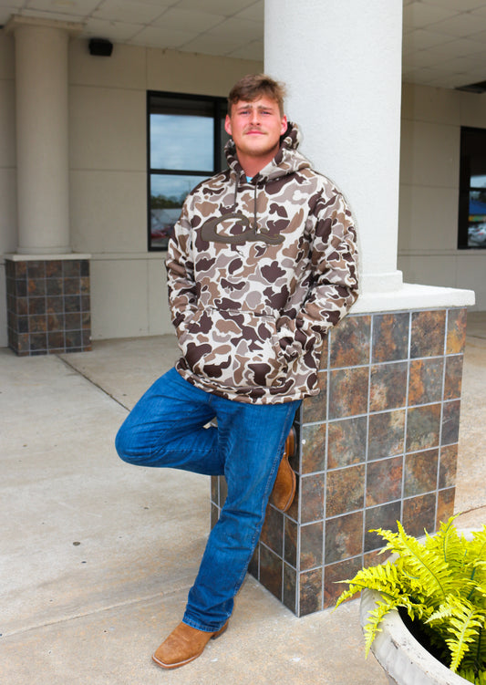 Old School Timber Camo LST Silencer Fleece-Lined Hoodie