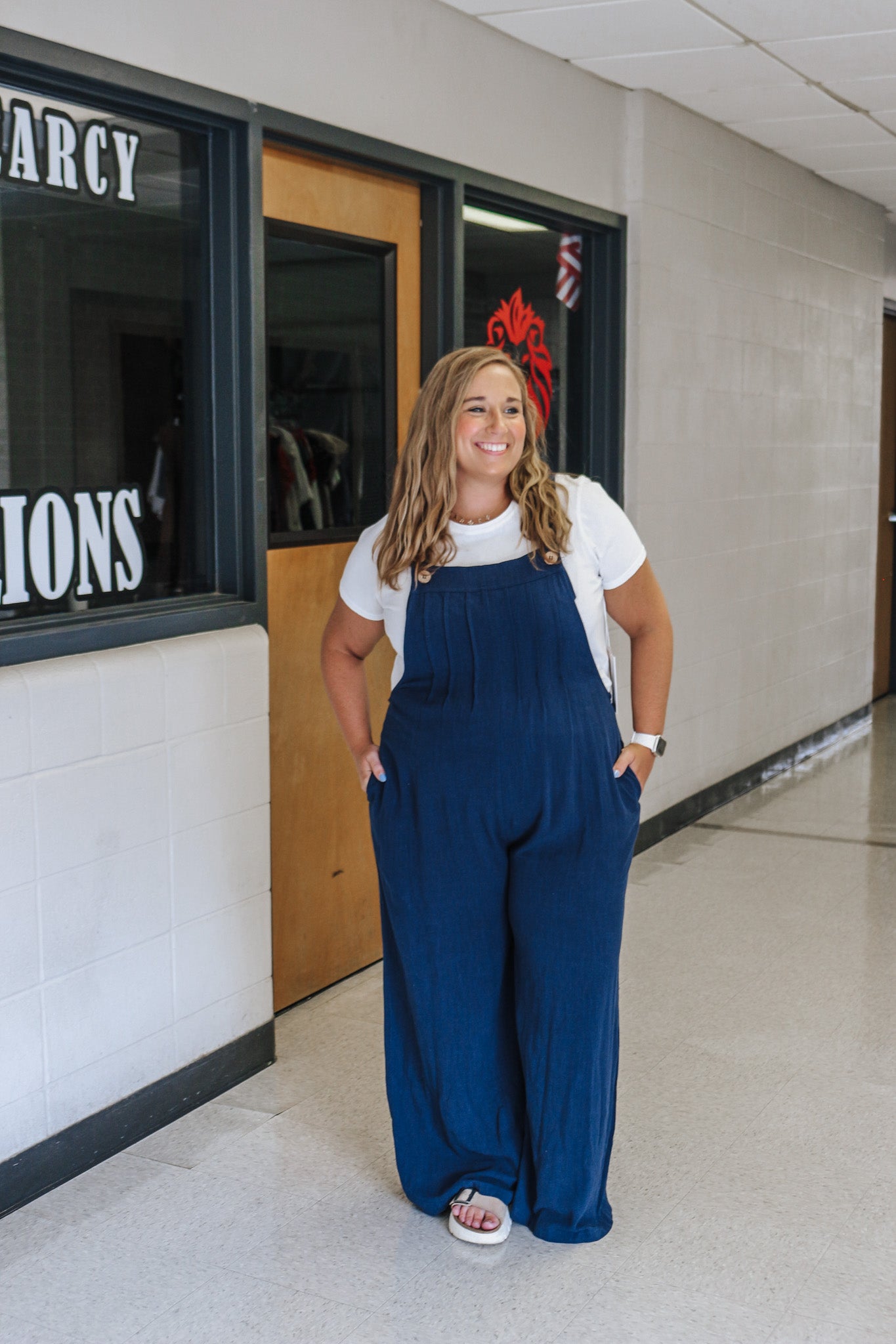 Jumping Through Hoops Navy Jumpsuit