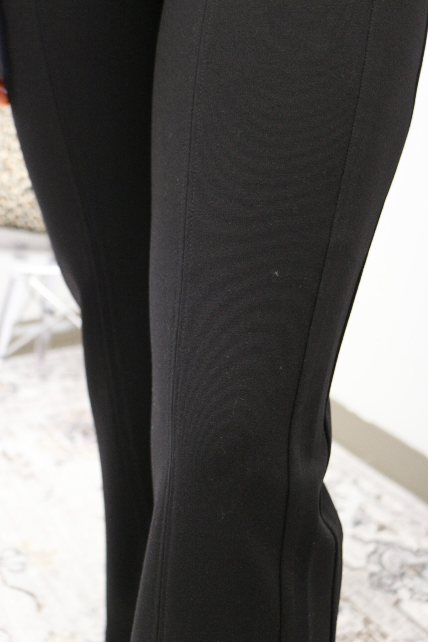 Casual Fitting Black Flare Dress Pants