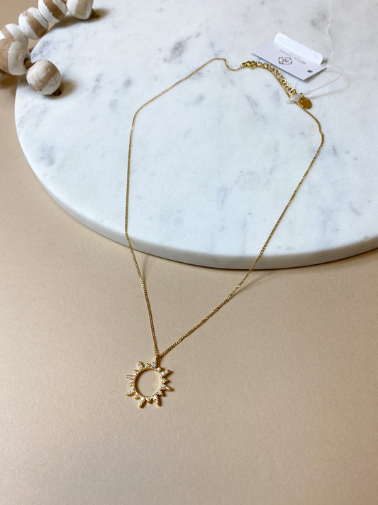 Starburst Gold Dainty Necklace