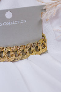Gold Linked Chain Bracelet