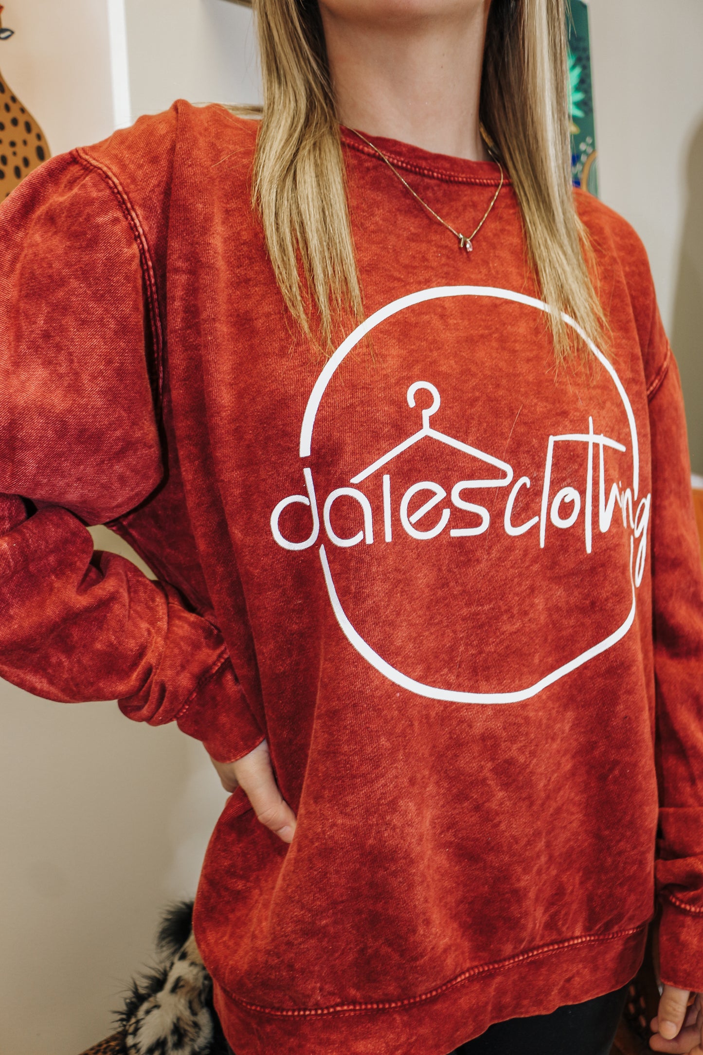 Dark Red Dales Logo Sweatshirt