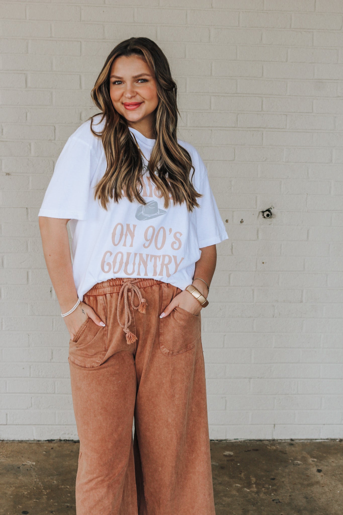 Raised On 90s Country White Graphic Tee