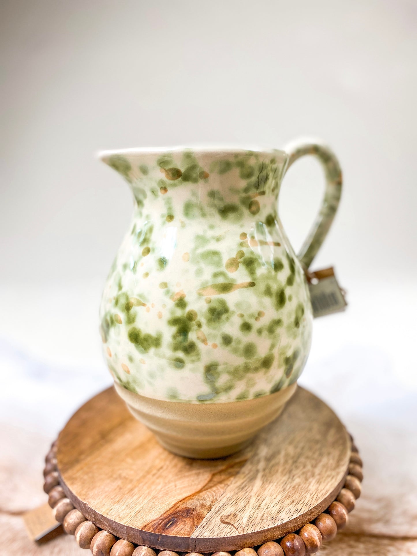 Mud Pie Splatter Stoneware Pitcher