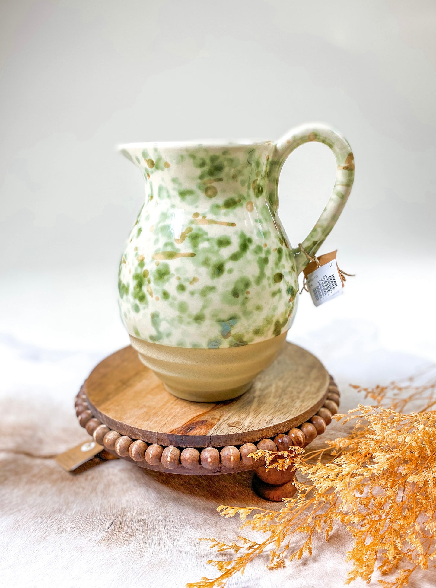 Mud Pie Splatter Stoneware Pitcher