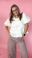 Speak Into Existence Women's Cream Blouse