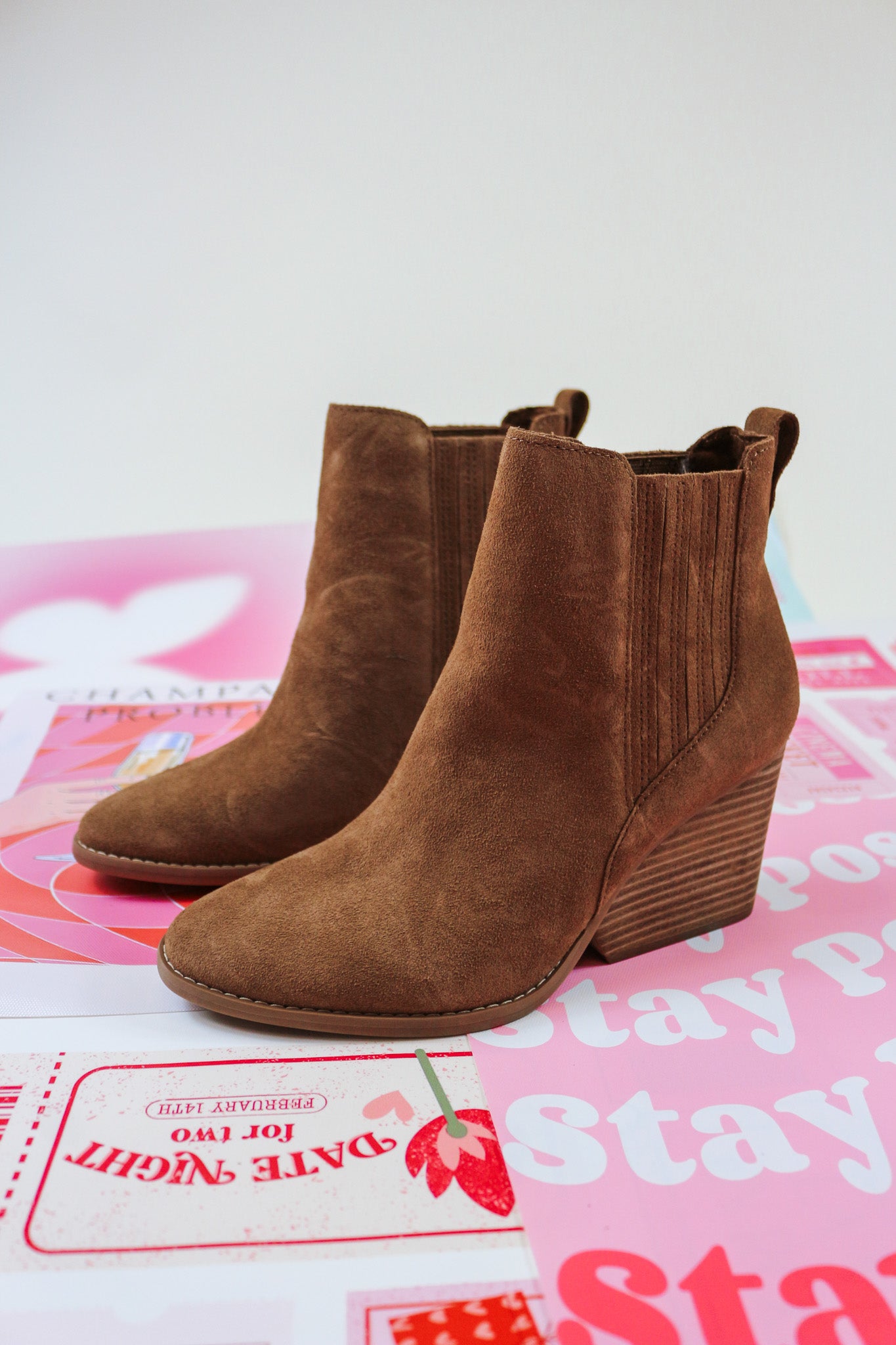 Toms Noa Ankle Boot- Brown Suede