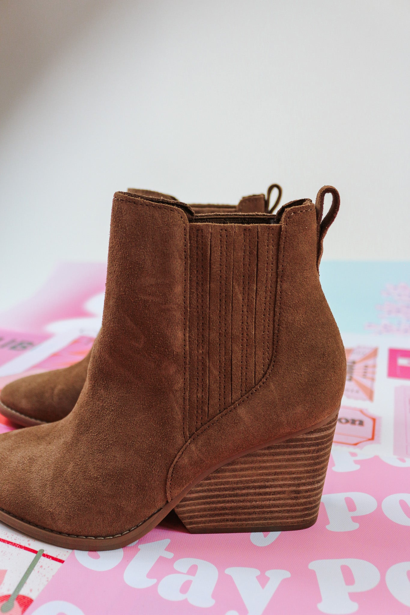 Toms Noa Ankle Boot- Brown Suede