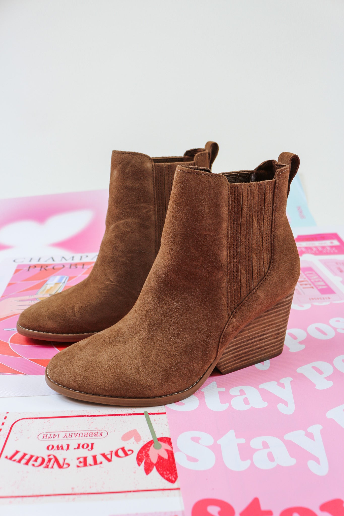 Toms Noa Ankle Boot- Brown Suede