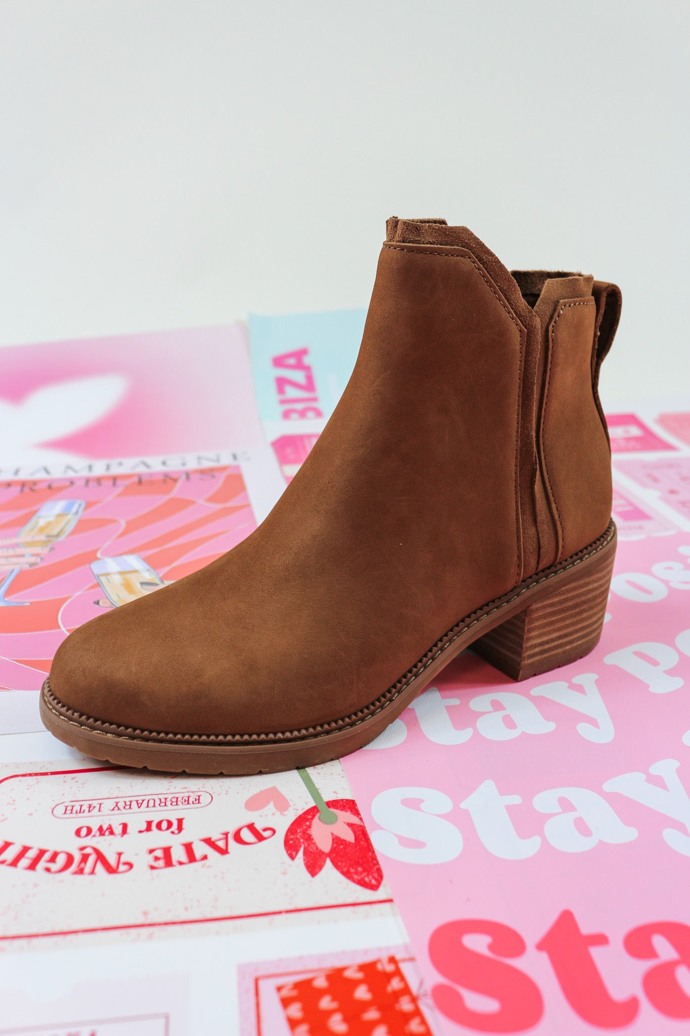 Toms Hailey Heeled Boot- Brown Sugar