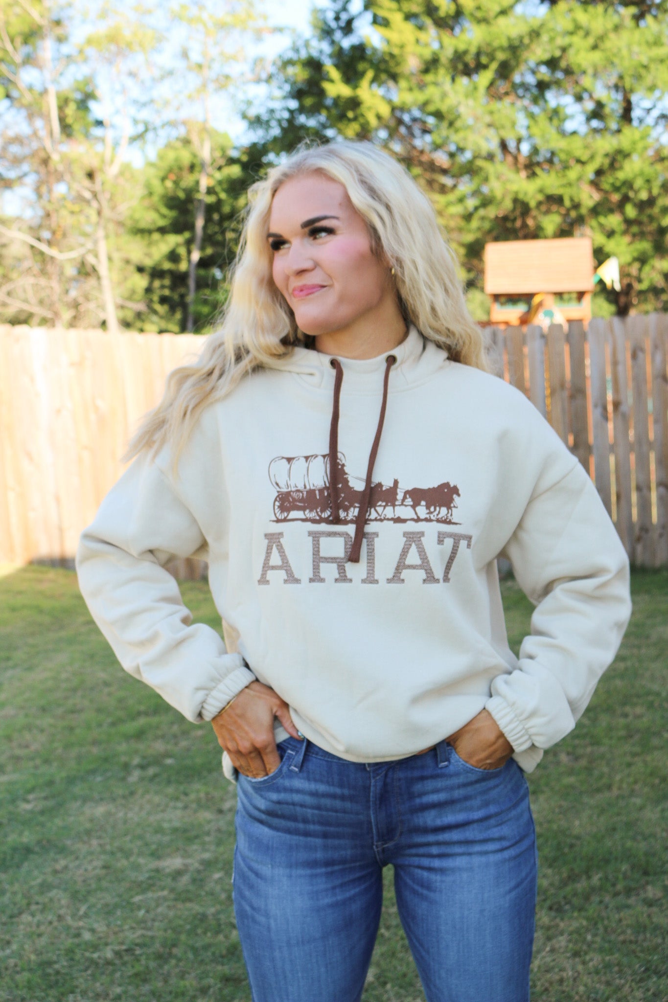 Women's Ariat Oyster Grey Essential Hoodie