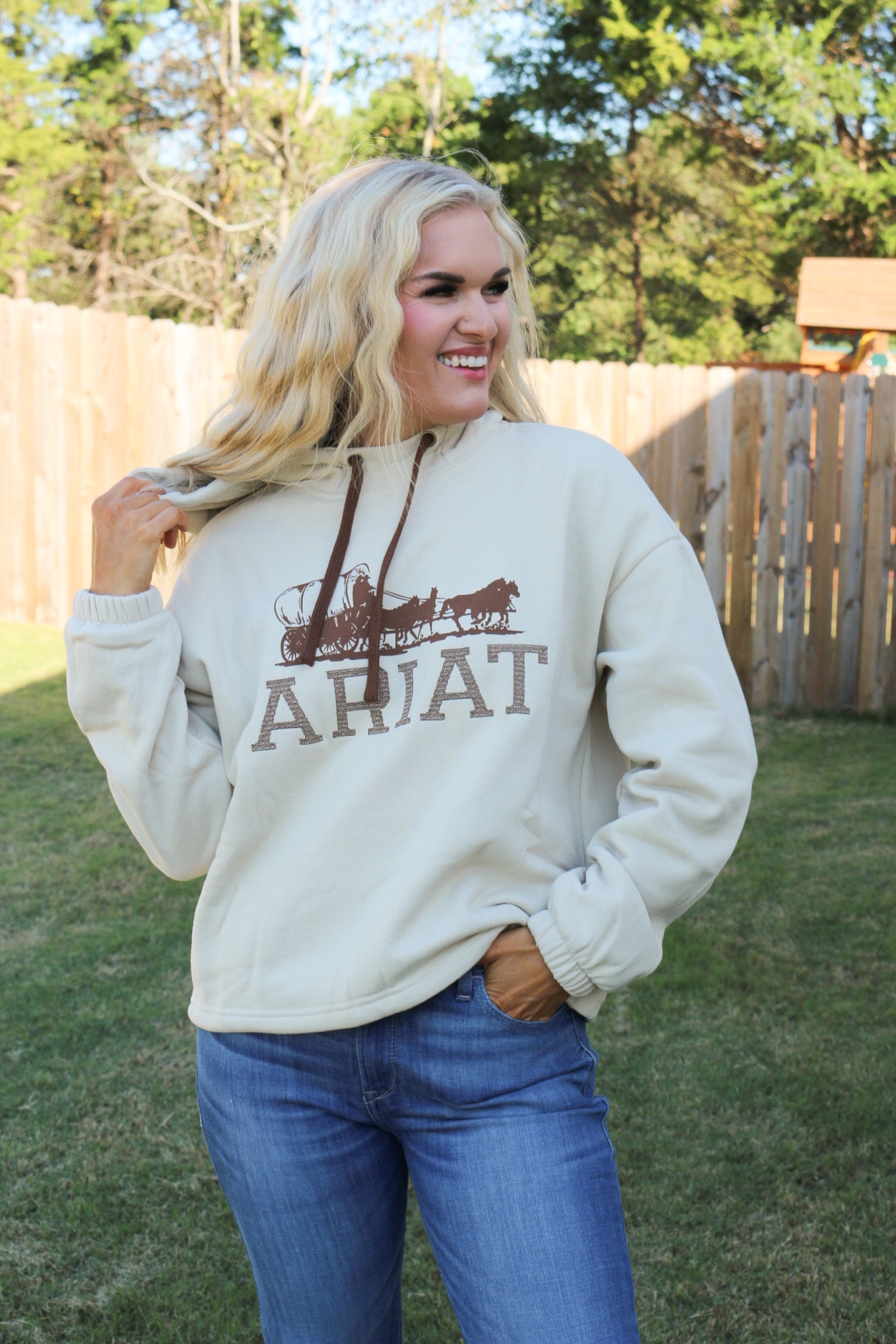 Women's Ariat Oyster Grey Essential Hoodie