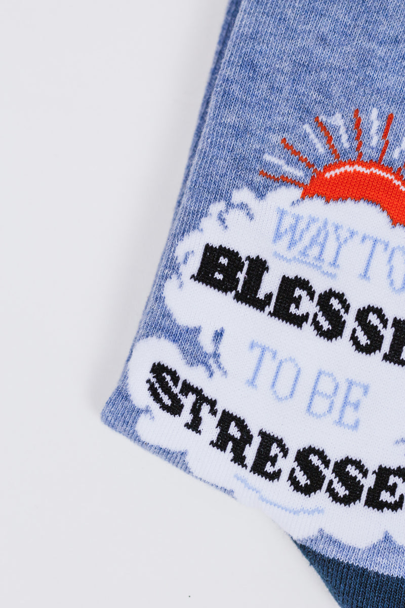 Too Blessed To Be Stressed Tall Socks