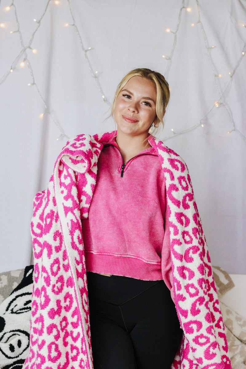 Pink Leopard Blanket