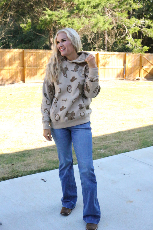 Ariat Savannah Tan Heather Logo 2.0 Hoodie