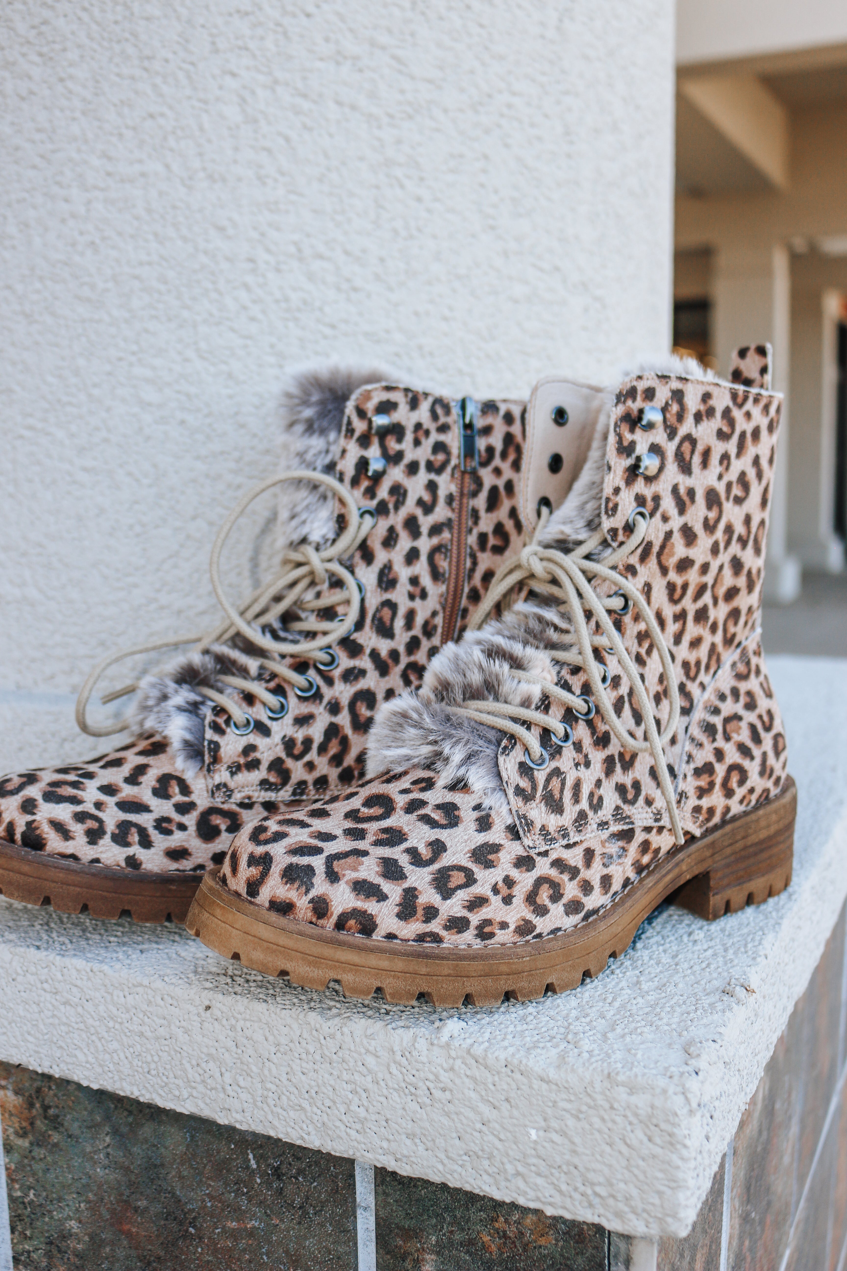 Tan leopard hot sale print boots