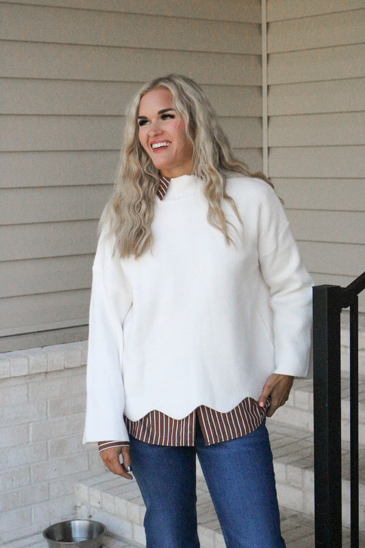 Cover Me In Basics Cream Sweater