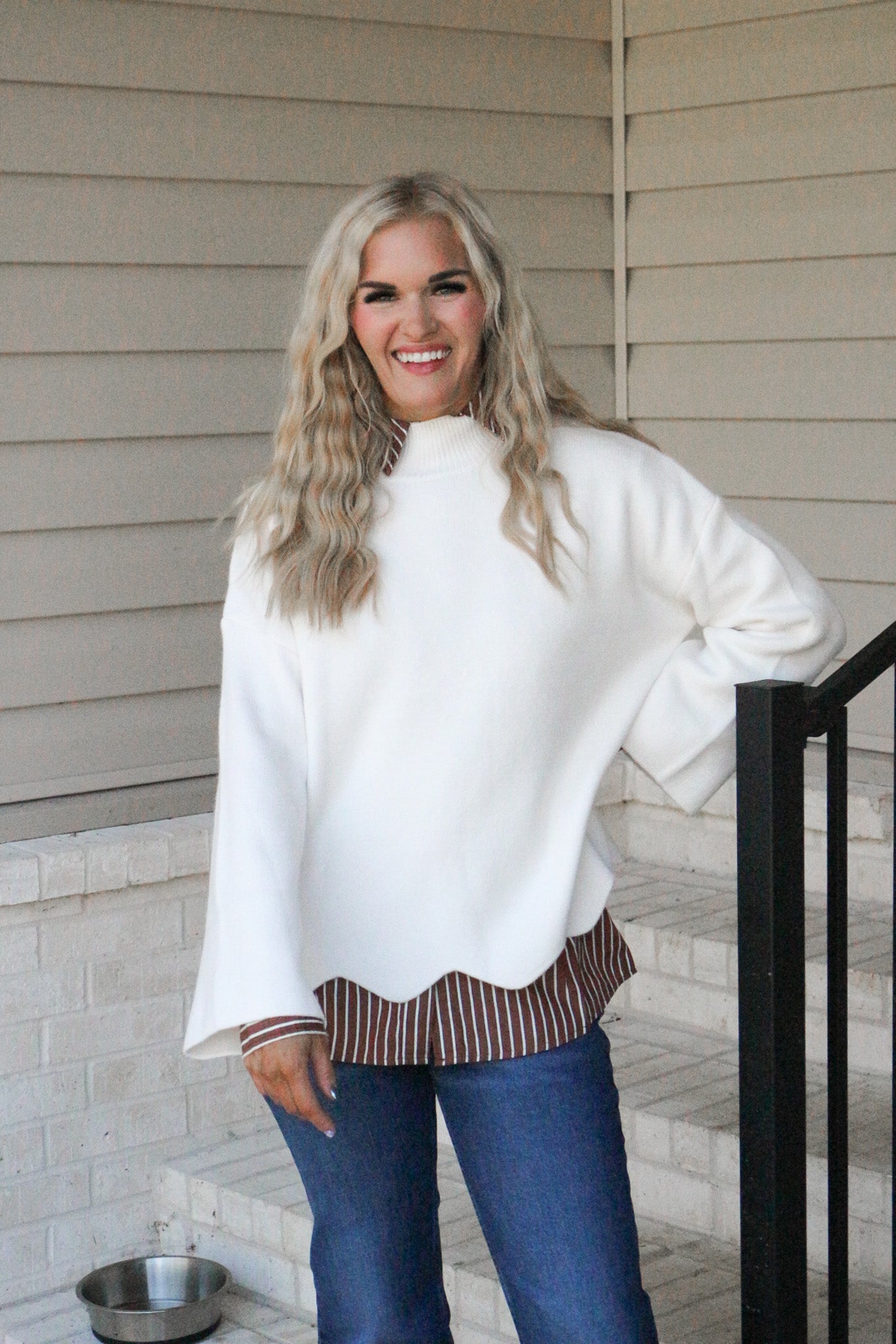 Cover Me In Basics Cream Sweater