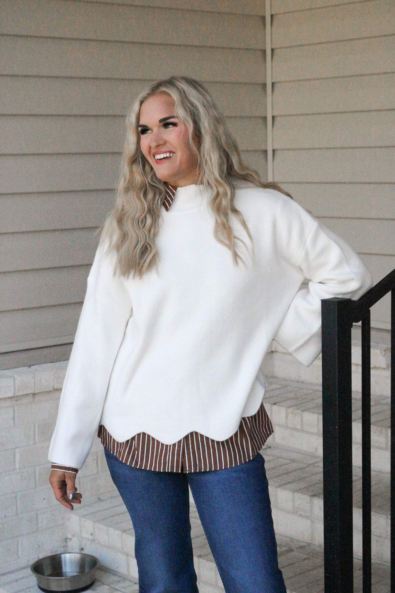 Cover Me In Basics Cream Sweater