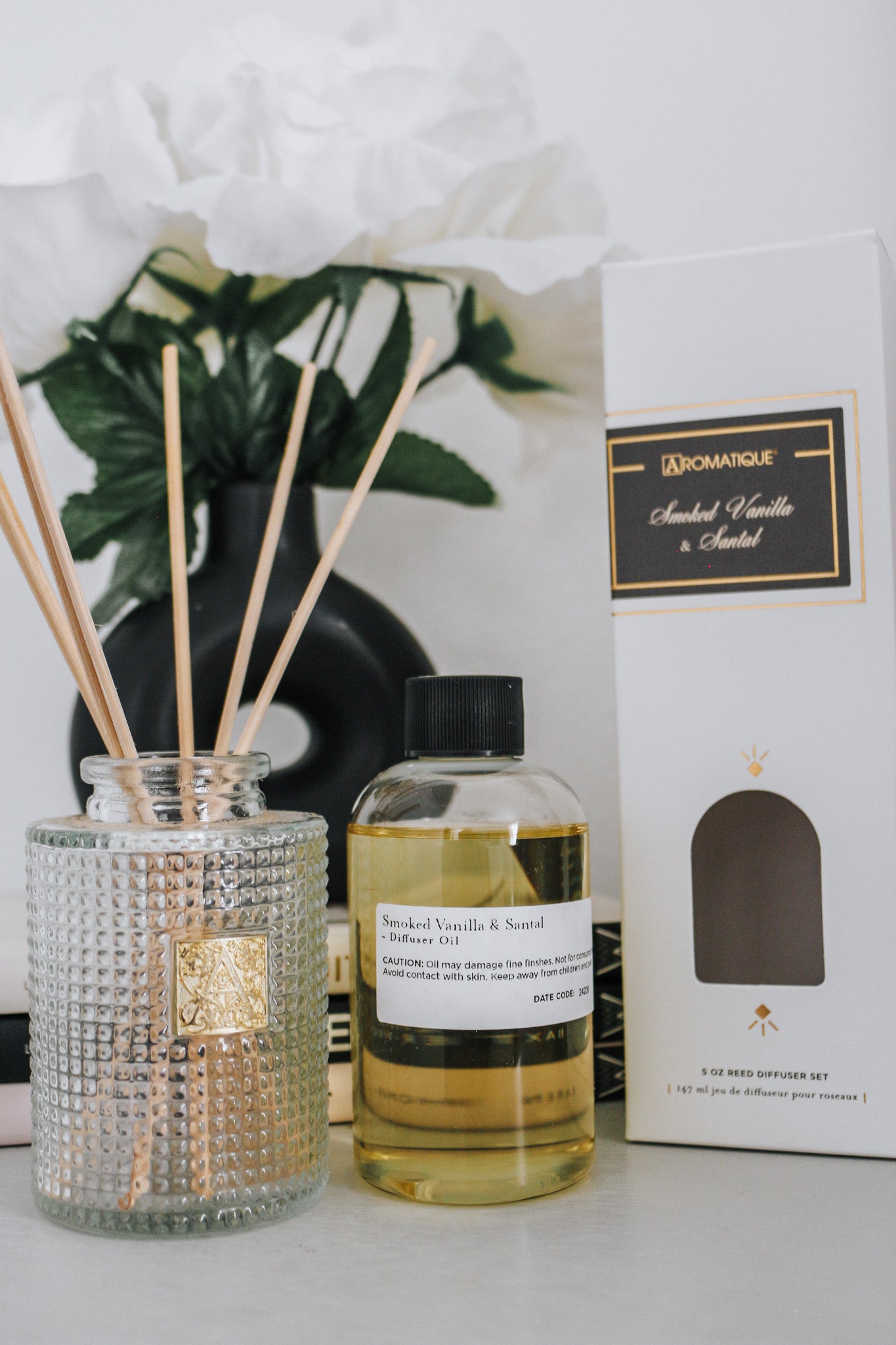 Smoked Vanilla & Santal Reed Diffuser Set