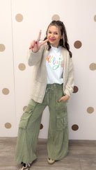 First Chilly Day Women's Olive Wide Leg Pants