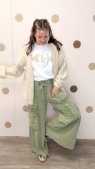 First Chilly Day Women's Olive Wide Leg Pants