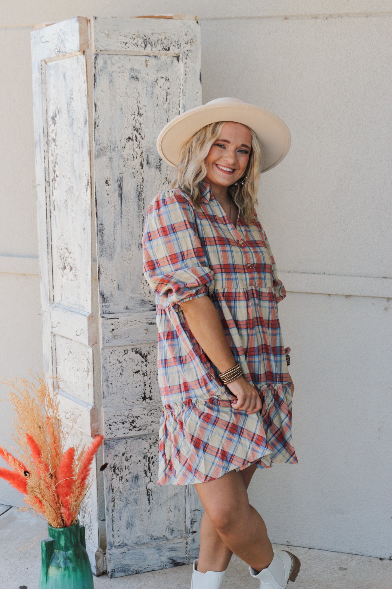 Lift Up The Mood Plaid Dress -2 Colors