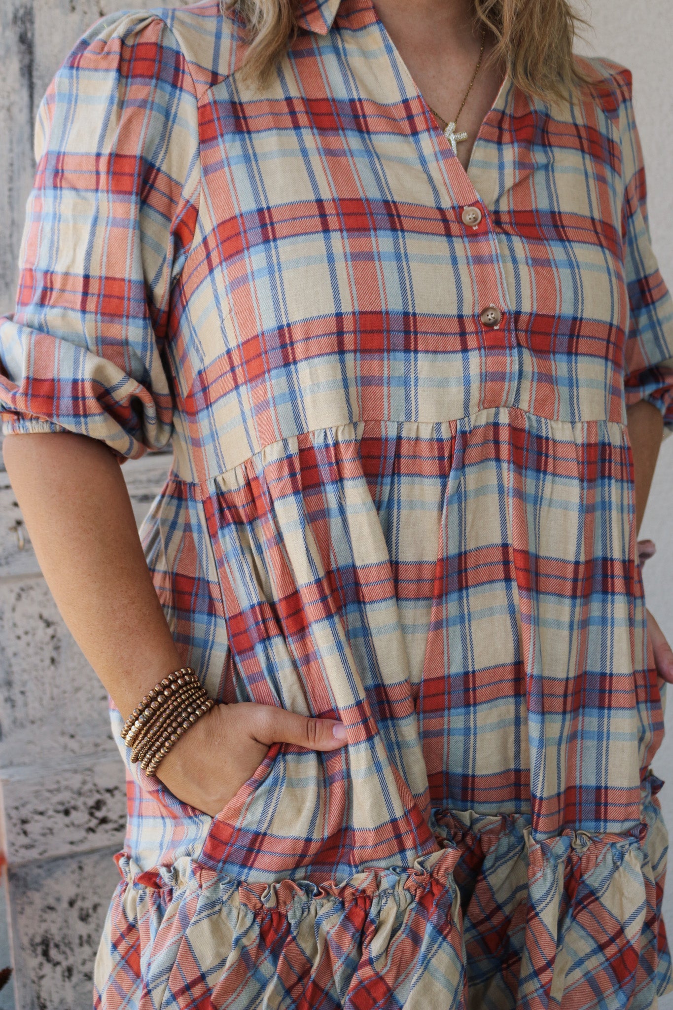 Lift Up The Mood Plaid Dress -2 Colors