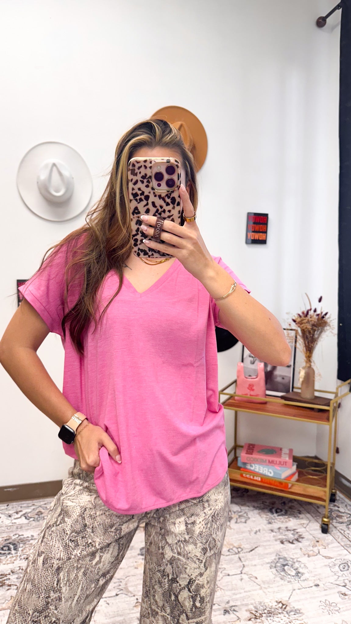 Not Thinking Too Hard Solid V-Neck Tee