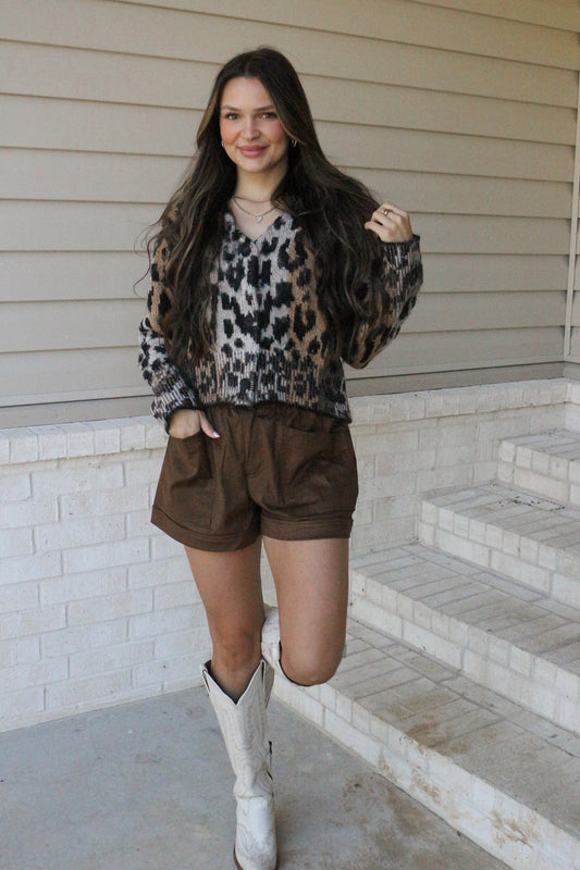 Claws Out Leopard Sweater Cardigan
