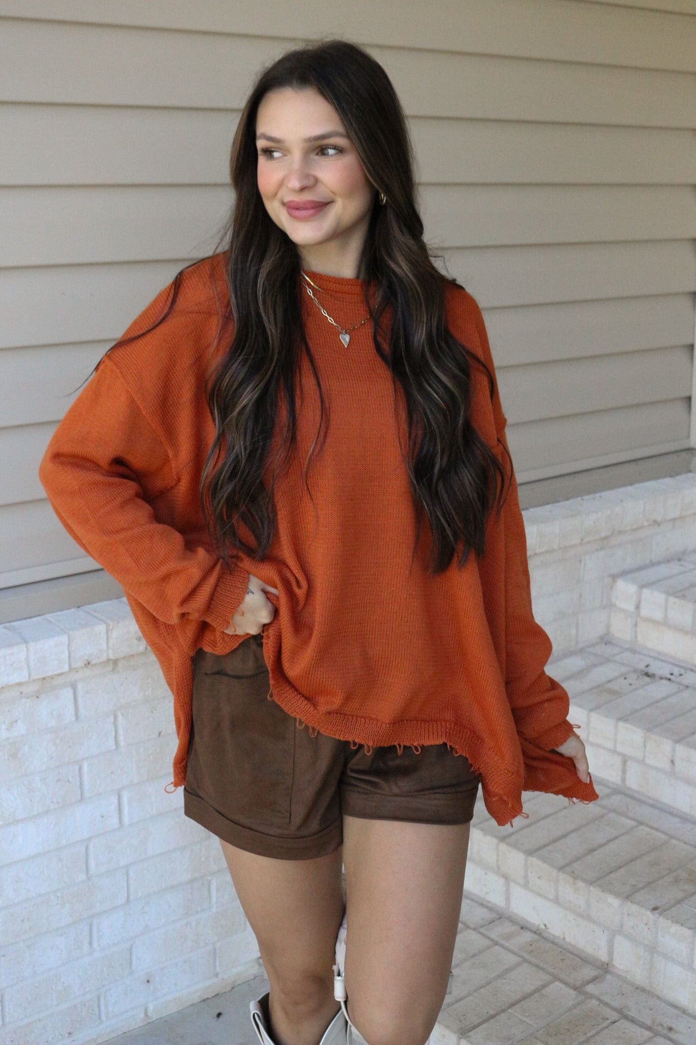 Feisty Side Of Me Persimmon Sweater